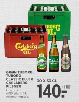 MENY Grøn Tuborg Tuborg Classic eller Carlsberg Pilsner tilbud