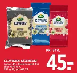MENY Klovborg skæreost tilbud