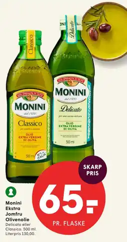 SPAR Monini Ekstra Jomfru Olivenolie tilbud