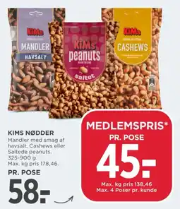 MENY Kims nødder tilbud