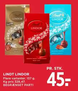 MENY Lindt Lindor tilbud