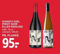 MENY Kungfu Girl Pinot Noir eller Riesling tilbud