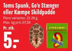 Min Købmand Toms Spunk, Go'e Stænger eller Kæmpe Skildpadde tilbud