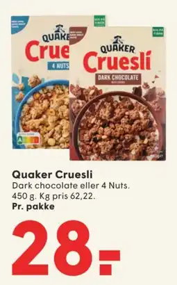 SPAR Quaker Cruesli tilbud