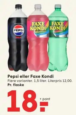 SPAR Pepsi eller Faxe Kondi tilbud