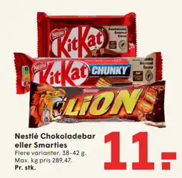 SPAR Nestlé Chokoladebar eller Smarties tilbud