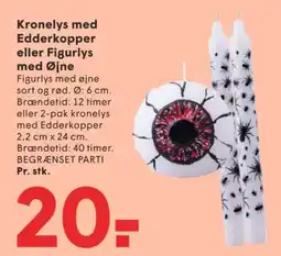 SPAR Kronelys med Edderkopper eller Figurlys med Øjne tilbud