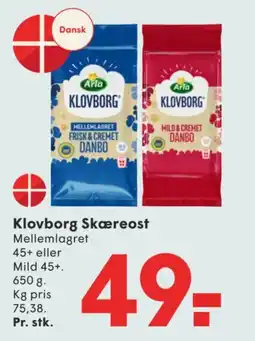 SPAR Arla Klovborg Skæreost tilbud