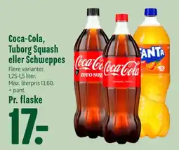 Min Købmand Coca-Cola Tuborg Squash Schweppes tilbud