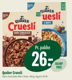 Min Købmand Quaker Cruesli tilbud