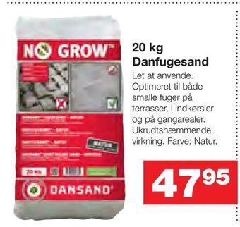 Bauhaus 20 kg Danfugesand tilbud