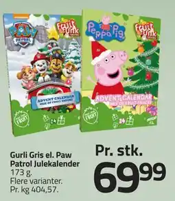Fleggaard Gurli Gris el. Paw Patrol Julekalender tilbud