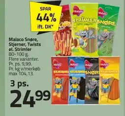 Fleggaard Malaco Snøre, Stjerner, Twists el. Strimler tilbud
