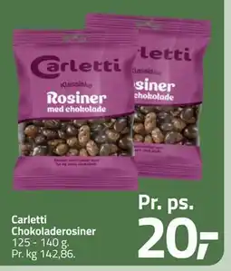 Fleggaard Carletti Chokoladerosiner tilbud