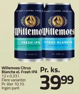 Fleggaard Willemoes Citrus Blanche el. Fresh IPA tilbud