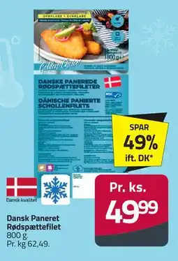 Fleggaard Dansk Paneret Rødspættefilet tilbud