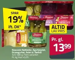 Fleggaard Beauvais Rødbeder, Agurkesalat, Drueagurker, Asier el. Rødkål tilbud