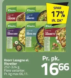 Fleggaard Knorr Lasagne el. Risretter tilbud