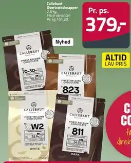 Fleggaard Callebaut Overtræksknapper tilbud