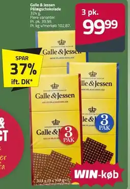 Fleggaard Galle & Jessen Pålægschokolade tilbud