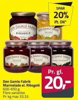 Fleggaard Den Gamle Fabrik Marmelade el. Ribsgelé tilbud