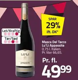 Fleggaard Masca Del Tacco Lu´Li Appassite tilbud