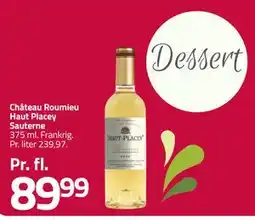 Fleggaard Château Roumieu Haut Placey Sauterne tilbud