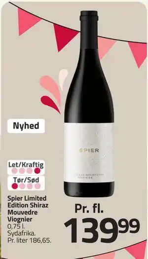 Fleggaard Spier Limited Edition Shiraz Mouvedre Viognier tilbud