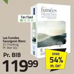 Fleggaard Les Fumées Sauvignon Blanc tilbud
