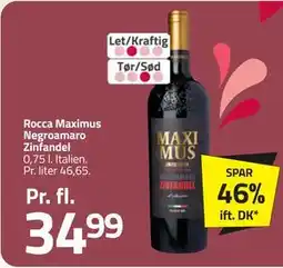 Fleggaard Rocca Maximus Negroamaro Zinfandel tilbud