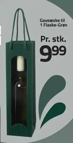 Fleggaard Gaveæske til 1 Flaske-Grøn tilbud