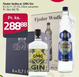 Fleggaard Fjodor Vodka el. GMG Gin tilbud