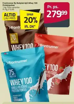 Fleggaard Frontrunner By Bodylab ApS Whey 100 Proteinpulver tilbud