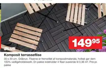 Bauhaus Komposit terrasseflise tilbud