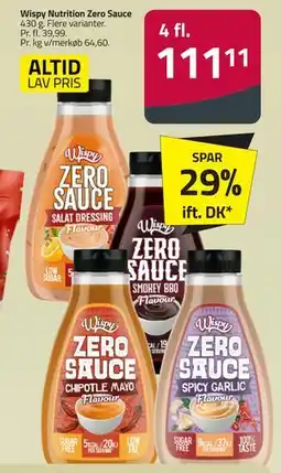 Fleggaard Wispy Nutrition Zero Sauce tilbud