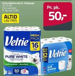 Fleggaard Veltie Køkkenrulle el. Toiletpapir tilbud