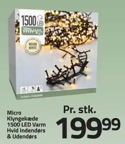 Fleggaard Micro Klyngekæde 1500 LED Varm Hvid Indendørs & Udendørs tilbud