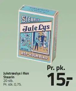 Fleggaard Juletræslys i Ren Stearin tilbud