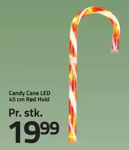 Fleggaard Candy Cane LED 45 cm Rød Hvid tilbud