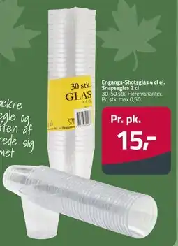 Fleggaard Engangs-Shotsglas 4 cl el. Snapseglas 2 cl tilbud