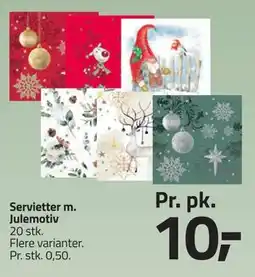 Fleggaard Servietter m. Julemotiv tilbud