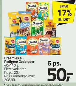 Fleggaard Dreamies el. Pedigree Godbidder tilbud