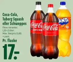 Min Købmand Coca-Cola, Tuborg Squash eller Schweppes tilbud