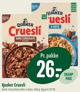 Min Købmand Quaker Cruesli tilbud