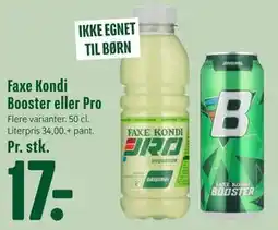 Min Købmand Faxe Kondi Booster eller Pro tilbud