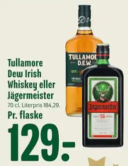 Min Købmand Tullamore Dew Irish Whiskey eller Jägermeister tilbud