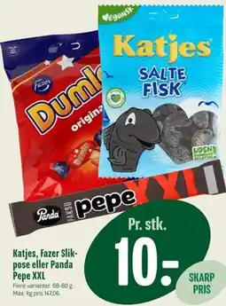Min Købmand Katjes, Fazer Slikpose eller Panda Pepe XXL tilbud