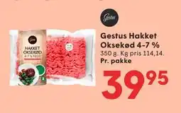 SPAR Gestus Hakket Oksekød 4-7 % tilbud