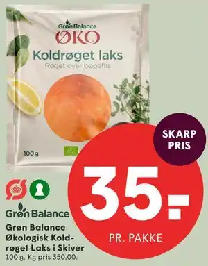 SPAR Grøn Balance Økologisk Koldrøget Laks i Skiver tilbud