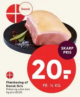 SPAR Flæskesteg af Dansk Gris tilbud